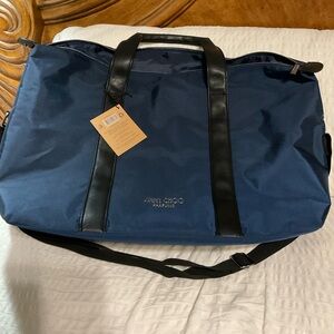 NWT Jimmy Choo Blue and Black weekender bag